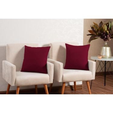 Imagem de Almofadas com enchimento e zíper em tecido 100% poliéster 50 x 50 preç