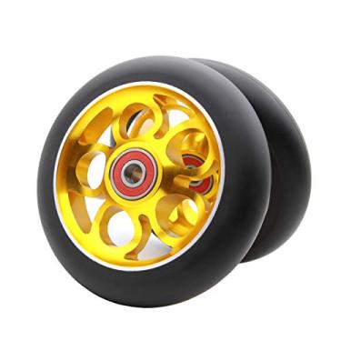 Imagem de Z-FIRST 2 peças 110 mm Pro Scooter Rodas com ABEC 9 Rolamentos Adequado para MGP/Razor/Lucky Envy/Vokul Pro Scooters Rodas de substituição, Dourado