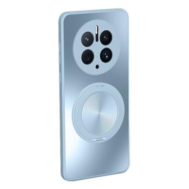 Imagem de HAO RIYLN Capa com suporte magnético para Honor Magic7/Magic7Pro, capa de proteção de lente de cobertura total suporta carregamento sem fio, capa ultrafina, azul, Magic7Pro