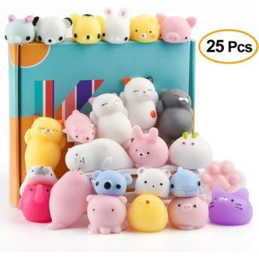 Imagem de Kit 25 Squishy Bichinhos Macio Anti Stress De Apertar Mochi - Draconis