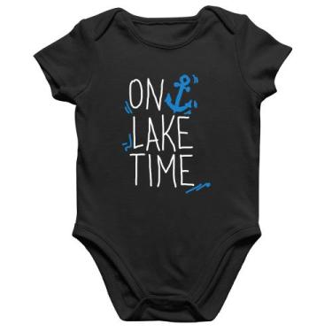 Imagem de Body Bebê Algodão On Lake Time - Foca na Moda, Preto, GG