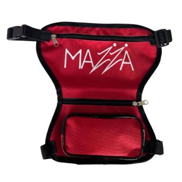 Imagem de Pochete de Perna Mazza unissex para Motoboy/Mototaxi, Vermelho