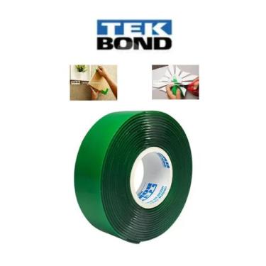 Imagem de FITA DUPLA FACE FIXA TUDO TRANSPARENTE VERDE TEKBOND 12MMx2M - TEK BON