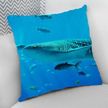 Imagem de Almofada Decorativa Cheia c/ Zíper Praia Mar Oceano Peixe - Deluzz, Tu