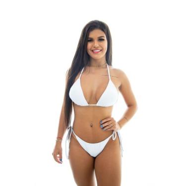 Imagem de Biquíni cortininha com bojo removível - LM beach, Branco, GG