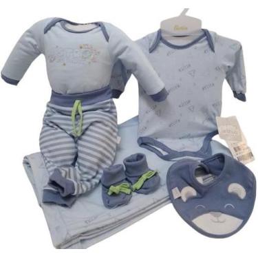 Imagem de Saída Maternidade 7 Pçs Bebê Menino LeBhua / Paraiso 14412 - Le Bhua /