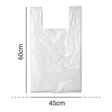 Imagem de Sacola Plástica Branca Polietileno Reciclado 45x60 Pct 5kg - Salix
