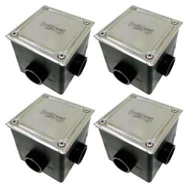Imagem de Caixa de Passagem Piscinas com Tampa Inox 4 Uni SODRAMAR