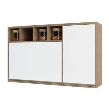 Imagem de Armário Aéreo 120cm 1 Porta 1 Porta Basculante E Nicho Super - LUCIANE