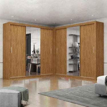 Imagem de Closet Casal Premium Clarice Plus 06 Portas 8 Gavetas Freijó - CARIOCA