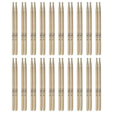 Imagem de Kit com 25 Pares Baquetas para Bateria Hickory 5A New York