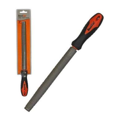 Imagem de Lima meia cana para madeira 8'' com cabo de plastico na cartela - Best