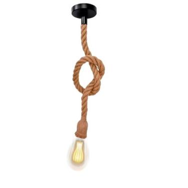 Imagem de Pendente Corda Para Luz 1.50m 1XE27 Iluminação Decoração Vintage - ESP