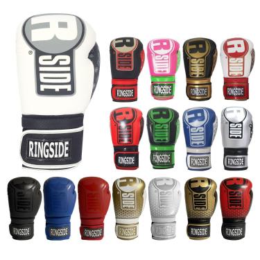 Imagem de Ringside Apex Flash Luvas de luta, luvas de boxe IMF-Tech com suporte seguro para o pulso, luvas de boxe sintéticas para homens e mulheres, branco e preto, 400 ml