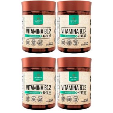 Imagem de Kit 4 Vitamina B12 Metilcobalamina 414% 60Caps Nutrify