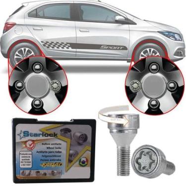 Imagem de Trava Parafusos Porcas Antifurto Roubo Farad Starlock Chevrolet Onix 2
