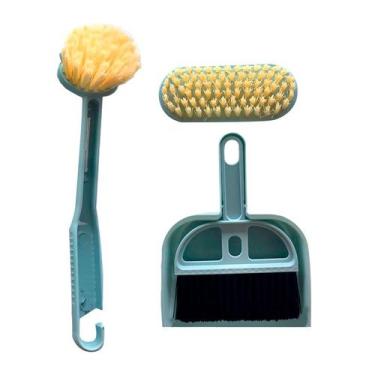 Imagem de Kit De Limpeza Mini Vassoura Pá Escova Escova c/ Cabo 2un - Inter.P