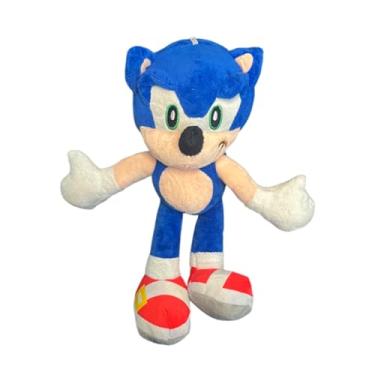 Imagem de Boneco Infatil Pelúcia Sonic 28cm Grande - O Herói Dos Games
