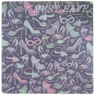 Imagem de 3dRose Mouse pad LLC 20 x 20 x 0,65 cm, sapatos violeta e verde claro (mp_35196_1)