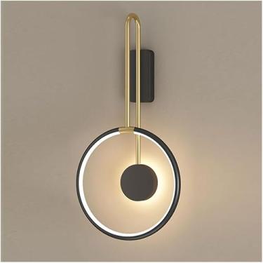 Imagem de Luminária de parede redonda francesa para estudo, corredor, arte em ferro, luminária de parede para quarto, cabeceira, simplicidade, luz LED retrô, luxo, corredor, entrada, luz de parede (pr