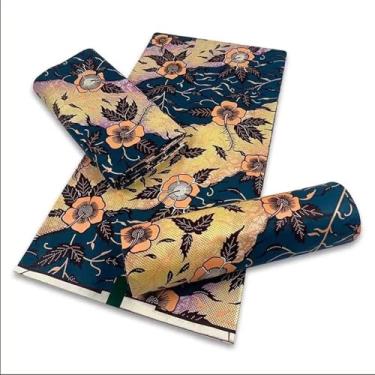 Imagem de Tecido cera dourada africana algodão material rapper Batik Ankara original de alta qualidade novo material pagne manutenção para costura (como imagem-02)