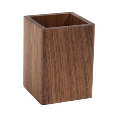 Imagem de Bothyi Suporte de caneta de madeira, organizador de mesa, recipiente ideal para presente, economizador de espaço, porta-pincel de maquiagem, copo de lápis