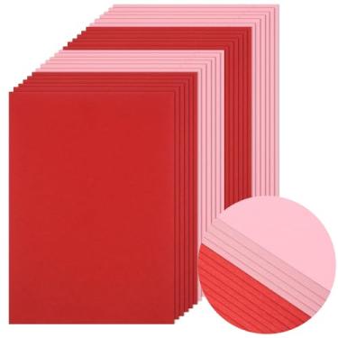 Imagem de 240 folhas de papel cartão de dia dos namorados 21,6 x 28 cm papel cartolina grosso vermelho rosa 180 g/m29,5 kg, papel de impressão A4 para artes e artesanato, convites, cartões comemorativos