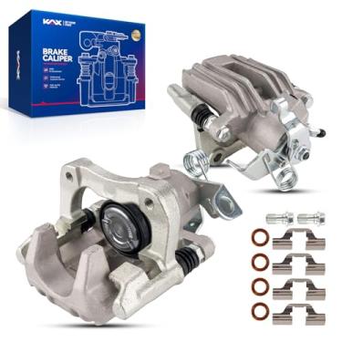 Imagem de KAX Conjunto de pinça de freio a disco adequado para Jetta 2000-2005, TT Quattro 2000-2006, traseira esquerda e direita 2 peças