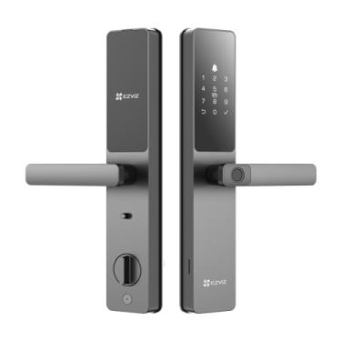 Imagem de EZVIZ Smart Lock DL05, fechadura de porta de entrada sem chave 7 em 1, com acesso por impressão digital, várias opções de desbloqueio, alertas instantâneos, resistente a intempéries, controle de