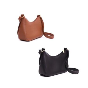 Imagem de Kit 2 Bolsa Feminina Pequena Tiracolo Clucth Elegante Compacta Festa -