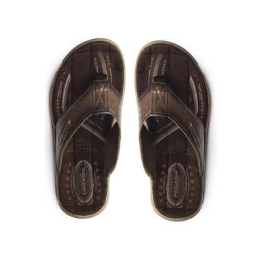 Imagem de Chinelo Masculino Pegada Couro 131663, 40, Cravo