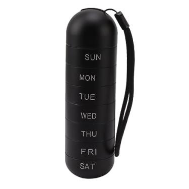 Imagem de Pílulas Semanais Organizador, Pílulas de Viagem Caixa 7 Compartimento Pílulas Portáteis Recipiente Com Anéis de Silicone Selado, Planejador de Medicamentos Caixa de Vitamina