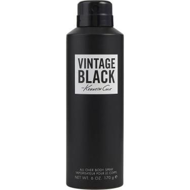 Imagem de Água De Cheiro Masculina Kenneth Cole Vintage Black All Over Spray Corporal 180 Ml