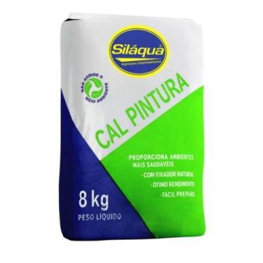 Imagem de Cal de Pintura e Reboco Natural Branco Silaqua 8kg