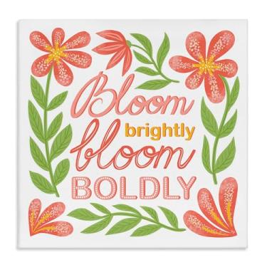 Imagem de Stupell Industries Design de arte de parede em tela com borda florida brilhante por Martina Pavlova, 43 x 43 cm