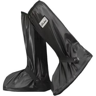 Imagem de Botas de Chuva Bota Polaina Para Chuva Capa Chuva para Sapato Bota de Chuva Motoqueiro Adulto Unissex Impermeável Para Motociclista(M)