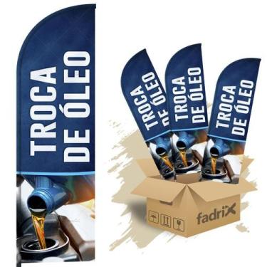Imagem de Wind Banner Dupla Face 3mt Troca de Óleo Kit C/ 3unds - Fadrix