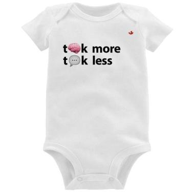 Imagem de Body Bebê Think more, Talk less - Foca na Moda, Branco, M