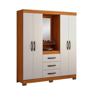 Imagem de Guarda-roupa Notável Capela Solteiro 4 Portas 3 Gav Nt5015 Freijo/off White