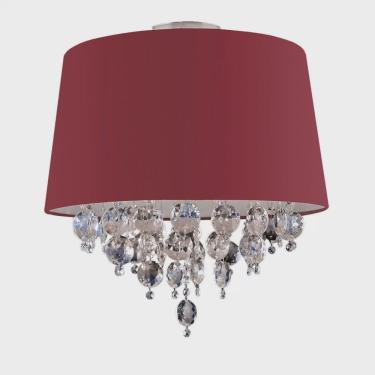 Imagem de Plafon com Cristais Redondo 44cm São Paulo Bronzearte