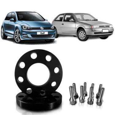 Imagem de Kit Completo 2 Espaçador De rodas 15mm Gol Golf G2 a G4 - Borfix