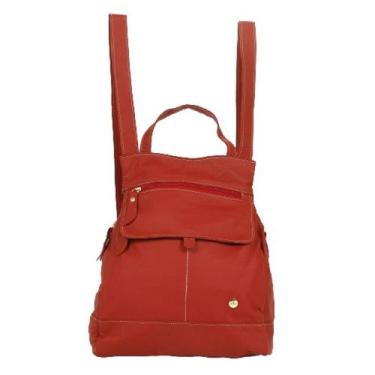 Imagem de Mochila Feminina Anti Furto Notebok Couro Rubi - Betania Couros