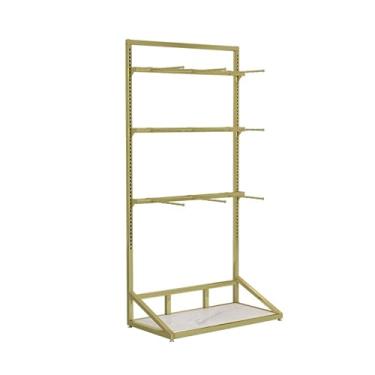 Imagem de CUTPOIY Rack de roupa íntima de chão, organizador de lenços de loja de roupas, suporte de exibição de xaile de seda Hijab (dourado 3 150 x 30 x 100 cm)