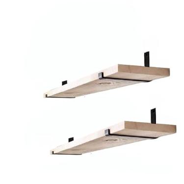 Imagem de Kit Prateleira Industrial Com Mão francesa de ferro invertida Nicho Decoração rustica(KIT 2 PRATELEIRA 60CM)