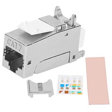 Imagem de Módulo de Ferramenta Sem Perfuração, Módulo CAT7, Módulo de Informações RJ45, Adaptador Blindado de Módulo de Liga de Zinco para Cabo Geral, Transceptores de Rede