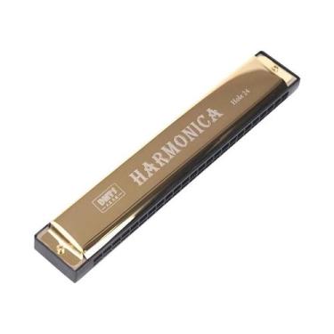Imagem de Gaita de Boca Hohner 24 Furos - Tremolo de Dupla Fileira - Estilo Blue