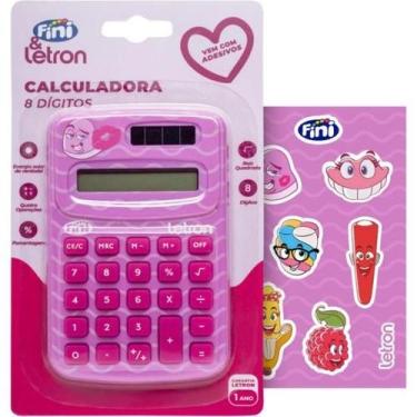 Imagem de Calculadora de Bolso Letron Fini 8 Dígitos Rosa