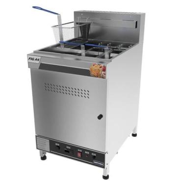 Imagem de Fritadeira Industrial á Gás Metvisa 44 Litros em Inox FIG44, 220V