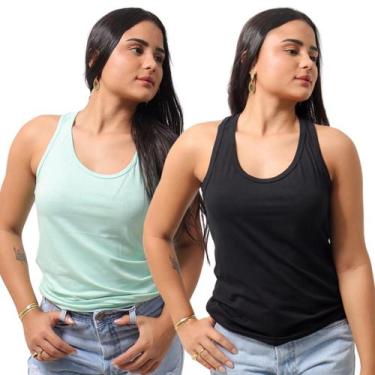 Imagem de Kit 2 Regatas Viscolycra Feminina Nadador Leve e Confortável - TechMal