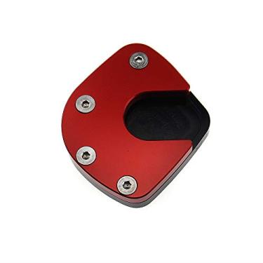 Imagem de Acc-Creativity Suporte de pé de motocicleta com ampliador lateral para placa de extensão compatível com Honda NC750X 2017-2019 (vermelho)